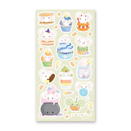 This heart-eared mouse loves spooky sweets so much they’re becoming them! We totally get it -- we could eat these pastel goodies all day long too. 🧁