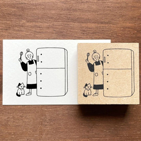 

Bring a touch of charm to your journaling with this adorable Peppoko wooden stamp from Stamp Marche. &nbsp;Featuring a cute refrigerator illustration, this stamp is perfect for decorating planners, diaries, scrapbooks, recipe journals, or everyday notes.


Each stamp is crafted with a solid wooden mount and high‑quality rubber, giving you crisp, clean impressions every time.&nbsp;



Stamp size: approx. 45 mm (H) x 45 mm (W)
