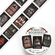 Hand-Painted by Shelley Couvillion | 2025

Add a touch of vintage charm and literary elegance to your stationery collection with this beautifully hand-painted washi tape. Featuring intricate illustrations of cozy, stacked bookshelves, this tape perfectly captures the essence of witchy dark academia. Each delicate brushstroke was created by artist Shelley Couvillion in 2025, making this a unique and timeless piece for your journaling or crafting projects and perfect for that bookish goth in your life.

Measu
