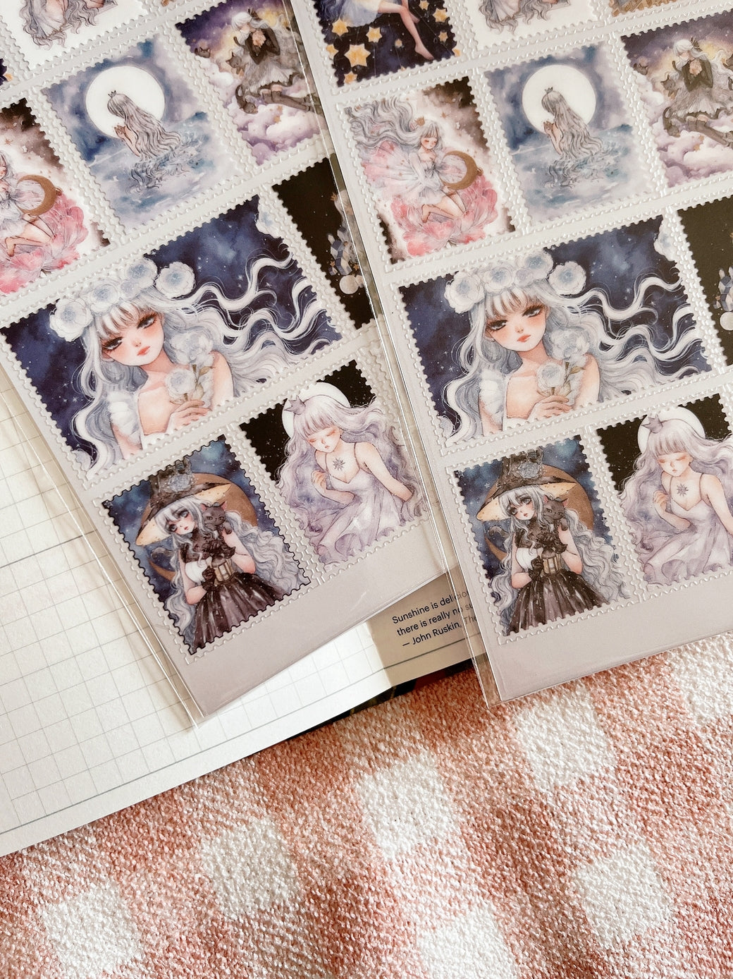 Cherry Rabbit Starry Night II Sticker Sheet