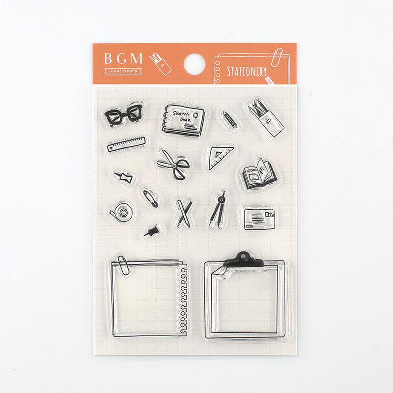 Sello transparente de papelería BGM
