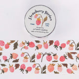 Cinta washi con motivos de jardín de fresas 