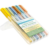 Studio Series Dual-Tip Set of 6 Highlighters - Earth-Tone

Beautiful earth-tone highlighters won't smudge or bleed, even through the thinnest of pages! Set of 6 highlighters. Versatile dual tips. Broad chisel tip for highlighting. Narrow tip for underlining.

Uniquely formulated waxy highlighters are bleed- and feather-resistant, even on thin pages in Bibles, magazines, textbooks, and more. Vibrant pigment ink. Gentle colors from nature are easy on the eyes. Perfect for planners, handwritten notes, document