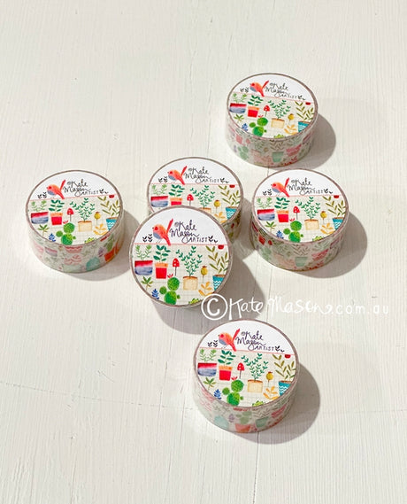 Kate Mason Artist - Succulent Pots Washi Tape