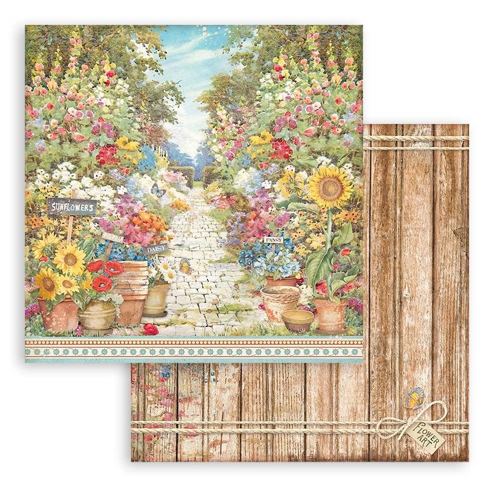 Bloc de papel con diseño de girasoles, 12 x 12 pulgadas, paquete de 10 