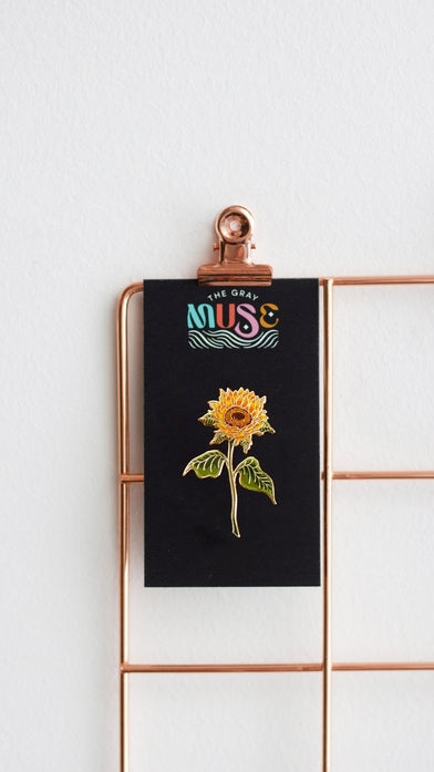 Sunflower Enamel Pin