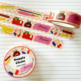 Karen's cute supplies on a fun check background.

Perfect for decorating planners, journals, cards, gifts, and scrapbooks. The perfect roll of washi for stationery lovers!

15mm x 10m tape
Artwork property of Karen Schipper
Shrink-wrapped with label stickers on both sides (save for your junk journal!)