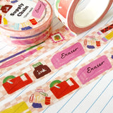 Karen's cute supplies on a fun check background.

Perfect for decorating planners, journals, cards, gifts, and scrapbooks. The perfect roll of washi for stationery lovers!

15mm x 10m tape
Artwork property of Karen Schipper
Shrink-wrapped with label stickers on both sides (save for your junk journal!)