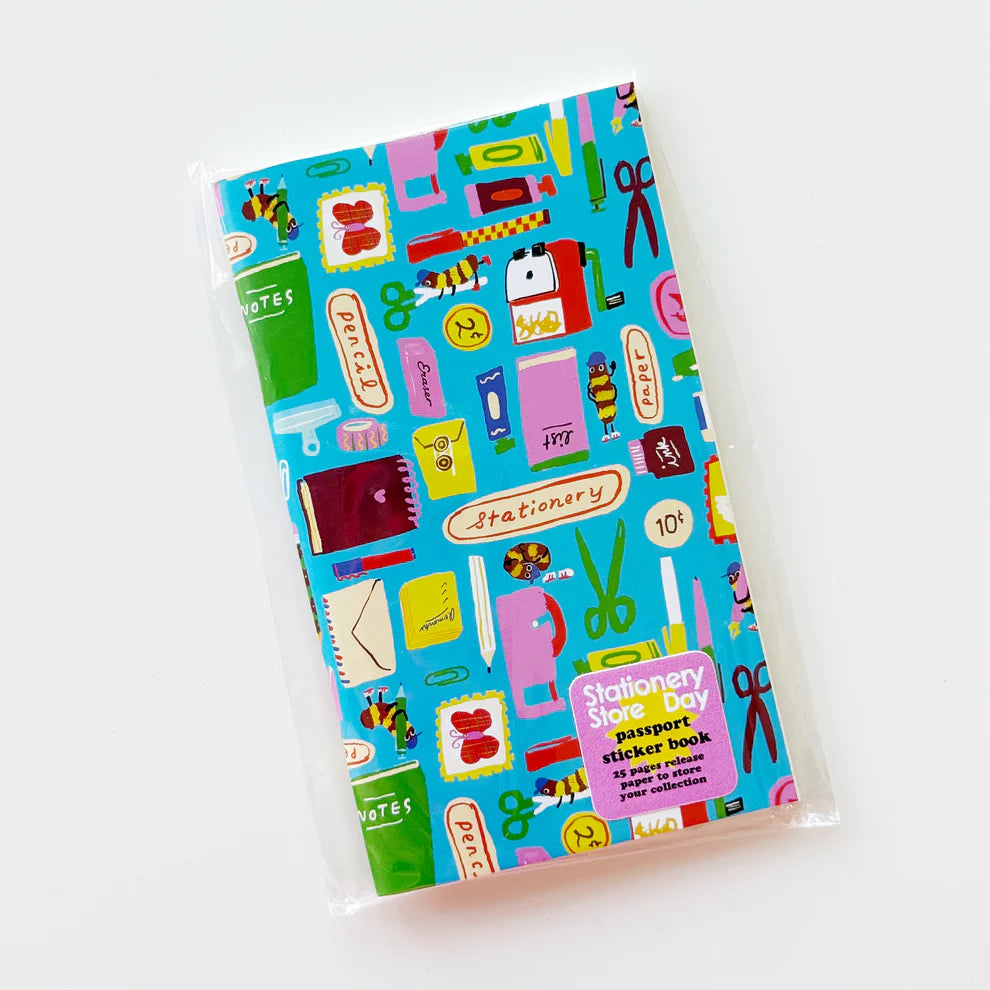 3" x 5" sticker book with art by Karen Schipper

Sticker books have super slick pages so you can keep your collection safe and together without having to commit.

Staple-bound
25 pages (50 pages front and back)
Soft-touch texture cover
Artwork property of Karen Schipper