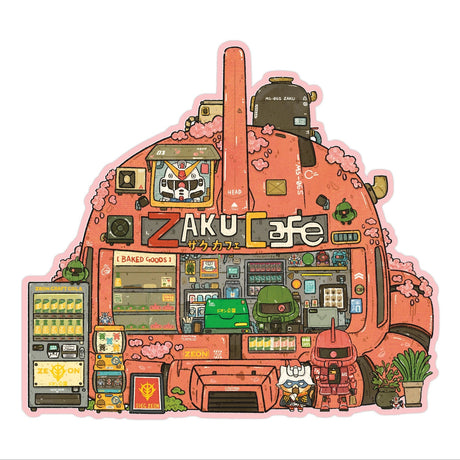 Sushiboiiiyy - Char's Zaku Cafe Vinyl Sticker

Die cut stickers are roughly 3x3" and are laminated with a Matte finish.