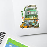 Die cut stickers are roughly 3x3" and are laminated with a Matte finish.

Waterproof
Dishwasher safe
Weatherproof
Vinyl