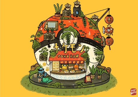 Sushiboiiiyy - Pokebar Postcard

Size: 4x6 Printed on 12pt paper.

Front and back printing.

Comes with plastic sleeves.