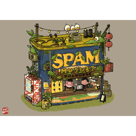 Sushiboiiiyy - Spam Postcard

Size: 4x6

Printed on 12pt paper.

Front and back printing.

Comes with plastic sleeves.