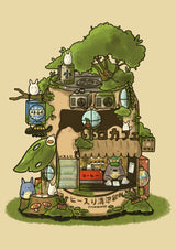 Sushiboiiiyy - Totoro Cafe Postcard

Size: 4x6 Printed on 12pt paper.

Front and back printing.

Comes with plastic sleeves.
