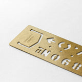 TRAVELER'S COMPANY Brass Template Bookmark Number