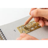 TRAVELER'S COMPANY Brass Template Bookmark Number