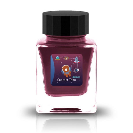 The Three-Year Anniversary Contact Collection features rich, vibrant colors with a smooth writing experience and fascinating characteristics such as shimmer and scent. The “Super” inks contain iridescent shimmer particles that shift color with the light, while the scented inks add a sensory twist to your writing. Please note that scented inks may feather when a large amount is applied—using fountain pen–friendly paper is recommended for the best results.