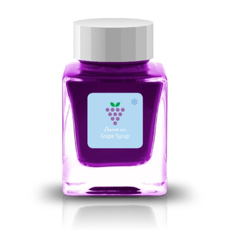 Inspired by the cool delight of shaved ice on a hot summer day, this series captures the sparkle and sweetness of your favorite treats.&nbsp;Soft Ice and Flake Ice embody the glistening texture of ice itself—clear bases filled with holographic and silver shimmer. The remaining nine inks take their cue from beloved flavors like strawberry, melon, and Ramune, bursting with vivid, cheerful color. Bright, refreshing, and full of life, these inks are sure to bring a splash of summer joy to your writing.