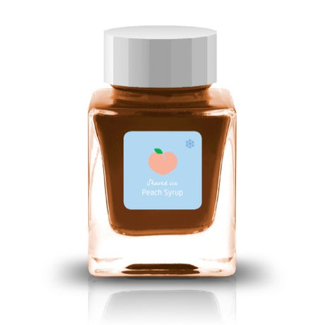 Inspired by the cool delight of shaved ice on a hot summer day, this series captures the sparkle and sweetness of your favorite treats.&nbsp;Soft Ice and Flake Ice embody the glistening texture of ice itself—clear bases filled with holographic and silver shimmer. The remaining nine inks take their cue from beloved flavors like strawberry, melon, and Ramune, bursting with vivid, cheerful color. Bright, refreshing, and full of life, these inks are sure to bring a splash of summer joy to your writing.

30ml