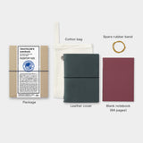 Cuaderno de viaje azul (tamaño pasaporte)
