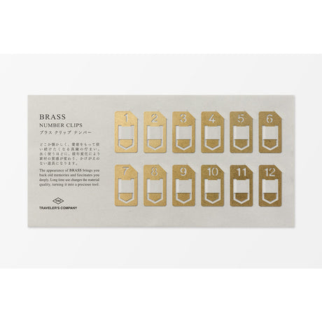 TRAVELER'S COMPANY Brass Clips Number
