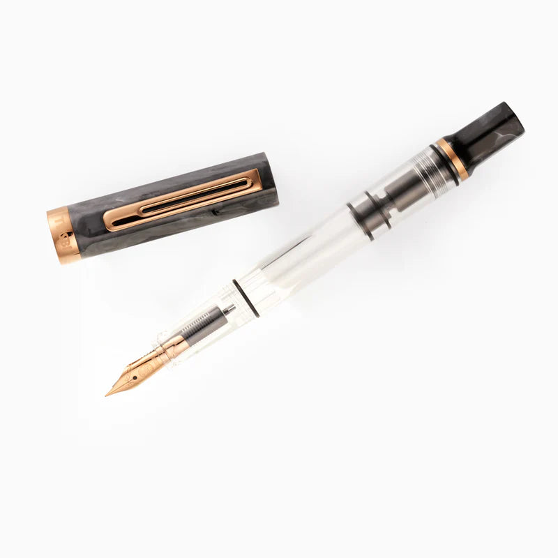 TWSBI ECO Black Marble w/ Bronze Fountain Pen

Comes in EF, F, M, B, Stub1.1 nib choices