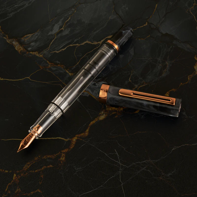 TWSBI ECO Black Marble w/ Bronze Fountain Pen

Comes in EF, F, M, B, Stub1.1 nib choices