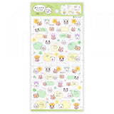This sticker has a translucent and matte texture that blends in with the notebook.
It can be separated with perforations and carried as much as necessary.
The design features animals such as rabbits, sheep, and bears chatting about their plans and notes.


1 Sheet included
165× 90mm
Transparent seal