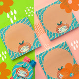 Notas adhesivas con forma de gato mandarina