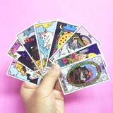 Pegatinas de memes del gato del Tarot de la muerte (Arcanos mayores)