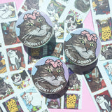 Cinta washi con sello de meme de gato del tarot