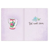 Inside verse: Get well soon

• Size: A6, 4.6" x 6.4"
• Illustrated by Katie Daisy
• Paired with a Brown Kraft envelope
• Full-color inside
• Printed in the USA on 100% post-consumer recycled paper.

About The Artist: Katie Daisy was raised by the birds and warm breezes of small-town Lindenwood, Illinois, brought up among the wildflowers with roots planted deeply in the natural world. She found her voice and honed her skills at the Minneapolis College of Art and Design, graduating in 2009 and subsequently be
