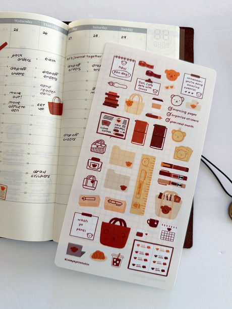 Bloom Paper Studio - Teddy's Brain Dump & Supplies Pencil Board (Standard Size)