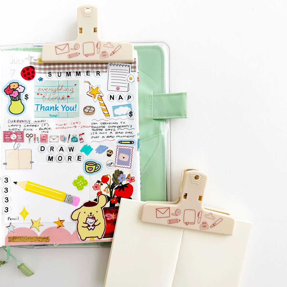 The Paper + Craft Pantry Journal Clip - Stationery Doodles