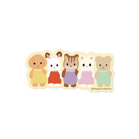 The Paper + Craft Pantry Vinyl Sticker - Animal Friends

This weatherproof sticker is perfect to add to your notebook, laptop, water bottle, etc.