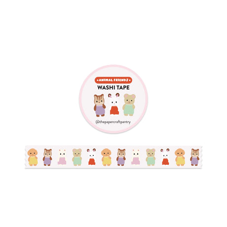 The Paper + Craft Pantry Washi Tape - Animal Friends

This roll of washi tape features the cutest animal friends! Perfect for journaling or adding to your planner!