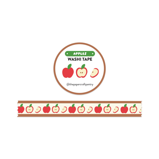 The Paper + Craft Pantry Washi Tape - Apples

This roll of washi tape features apples! Perfect for journaling or adding to your planner!