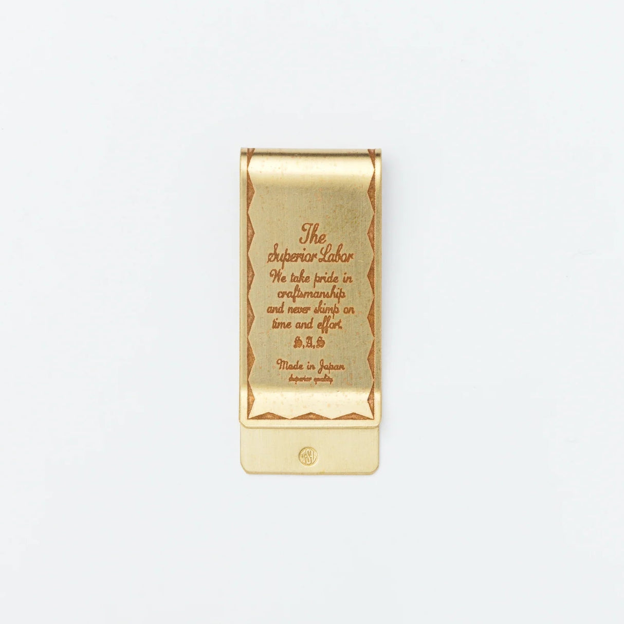 A Handcrafted Classic: The Solid Brass Money Clip

Meticulously handcrafted one by one, this classic money clip is built from premium solid brass. While perfect for securing your bills with timeless elegance, it also serves as a versatile companion for your planner, beautifully holding documents and keeping your notes organized.

As you use it, the brass will develop a natural patina over time—enjoy the changing character that comes with age.

Color: The color you see on your screen may differ from the actu