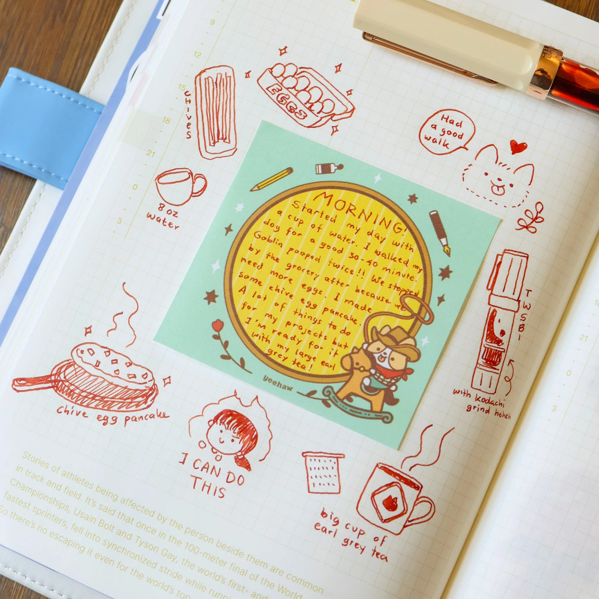 Full color sticky notes featuring a corgi dressed as a cowboy

3x3 inches
25 sheets
Printed with 3M