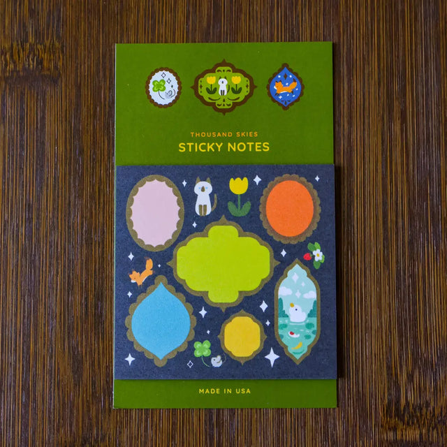 Full color sticky notes featuring one of Thousand Skies' known designs, retro frames!

3x3 inches
25 sheets
Printed with 3M