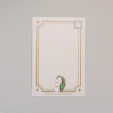 Thousand Skies - Lily of the Valley Postcard

A playful and colorful illustration to brighten someone's day.

• 4 in x 6 in postcard
• Matte finish with gold embossing
• Heavy Cardstock

Please consider that monitor calibrations are all different. The color you see might slightly differ from the photo.

Design ©Thousand Skies