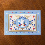 Thousand Skies - Strawberry Bunny Postcard

A playful and colorful illustration to brighten someone's day.

• 4 in x 6 in postcard
• Matte finish with gold embossing
• Heavy Cardstock

Please consider that monitor calibrations are all different. The color you see might slightly differ from the photo.

Design ©Thousand Skies