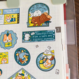 Cute decorative stickers for your journal and stationery collection!

Sticker Sheet: 6 x 3 inches
Sticker Sheet Package: 7 x 3 inches