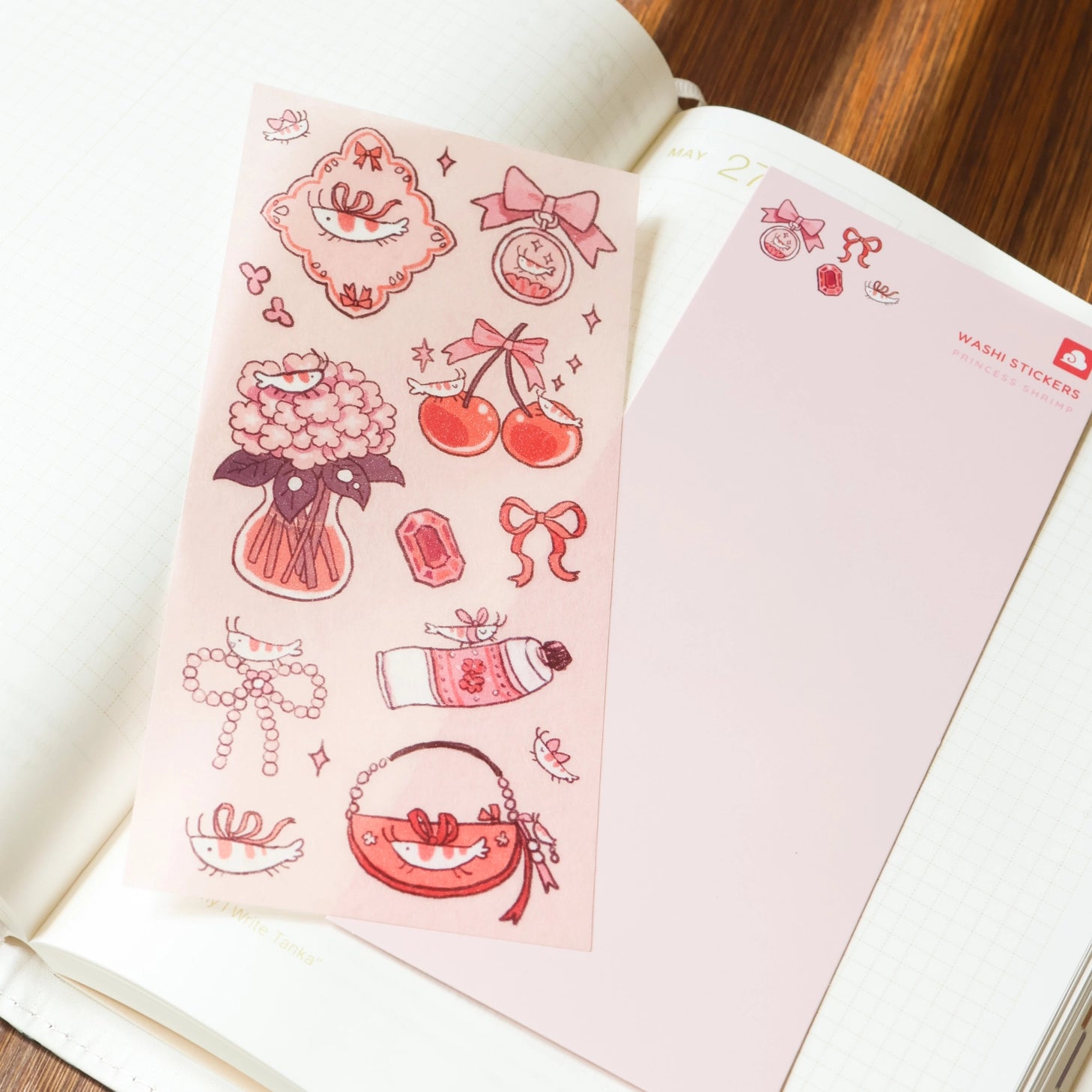 Cute decorative stickers for your journal and stationery collection!

Sticker Sheet: 6 x 3 inches
Sticker Sheet Package: 7 x 3 inches