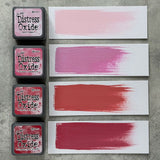 Tim Holtz Distress Mini Oxide Ink Pads are a collection of 1 x 1 cubes featuring water-reactive dye &amp; pigment ink fusion that creates an oxidized effect when sprayed with water. Like their larger counterpart, the Mini Oxide Ink Pads have a raised felt pad with fade resistant ink that coordinates with the full Distress palette of colors.