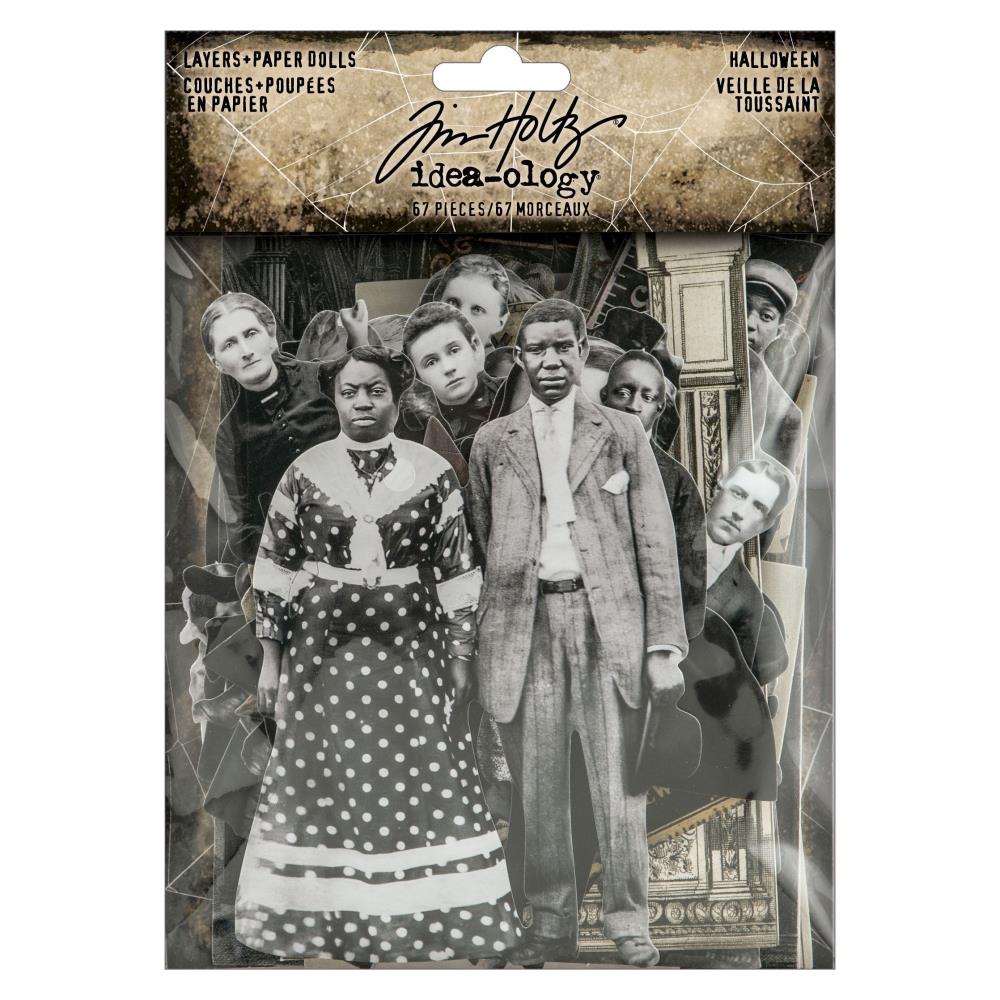 Get ready for a hauntingly creative Halloween with Tim Holtz Halloween Layers and Paper Dolls! This spooky and vintage paper pack is your ticket to bewitchingly beautiful mixed-media crafts. Featuring creepily nostalgic images, you'll get vintage Halloween photos of costumes, decorations, and more. Use these layers to craft spellbinding scrapbook pages, cards, journals, and other projects. The intricate paper doll motifs let you conjure up interactive scenes and stories.