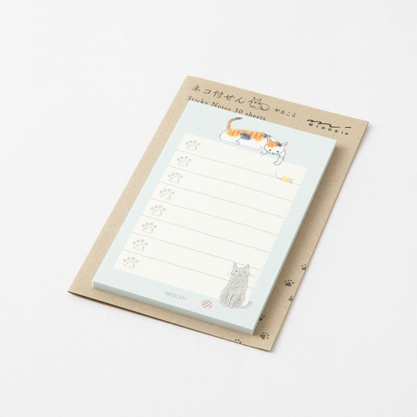 Illustrator Sayo Koizumi, who is a true cat lover, has a cute illustration of a cat with a soft atmosphere, and it is a paper with something to do. While enjoying the sense of accomplishment of checking the paw mark and finishing it, you will be healed by cute cat illustrations.

You can use it as a memo in the margins of your notebook, or add it to a small everyday scene such as a gift or a message at work, it will be a wonderful message.

It is made of glue that does not curl up when peeled off and sticks
