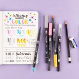 New, updated color palette! Take your lettering to the next level with the Tombow Lettering in Color Set. Includes everything you need to start blending, flourishing and embellishing your hand lettering. Enclosed instruction guide helps you learn basic techniques to complement your lettering design. Full downloadable practice and technique guide offers detailed instructions for blending and flourishing, adding shadows and illustrations, plus practice worksheets.
