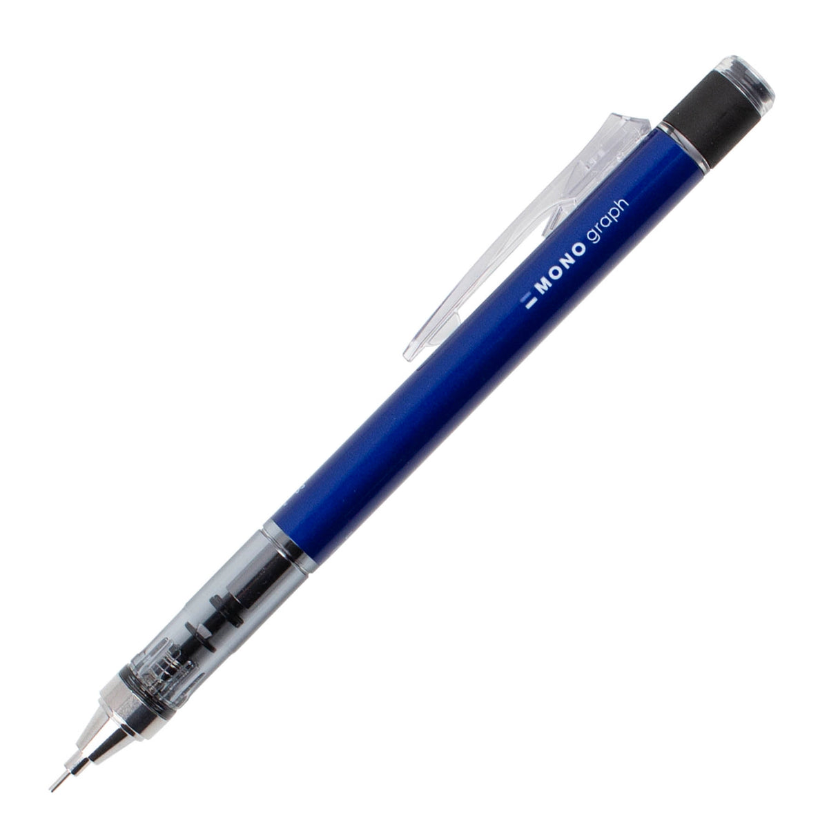 The MONO Graph Mechanical Pencil is Tombow’s #1 selling mechanical pencil. It features an innovative shake-mechanism that allows the user to extend the lead by simply shaking the pencil. The pencil’s clip is equipped with a shake lock that prevents accidental lead extension. Lightweight yet sturdy barrel with comfortable grip. A 4mm long fixed guide pipe prevents the lead from breaking and enables users to write firmly, stably, and comfortably. Features one of Japan’s most popular erasers, the MONO Eraser. 