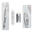 The Tombow Shimmer Stationery Set brings together four MONO favorites in a cohesive, shimmering design that adds a bit of shine to everyday stationery. Each set is thoughtfully curated to include the essentials you reach for most, all in a matching finish that feels special without sacrificing performance.&nbsp;

The MONO Graph Mechanical Pencil features Tombow’s shake mechanism for quick lead advancement and a shake lock to prevent accidental extension. The MONO Eraser delivers clean, precise erasing, whil